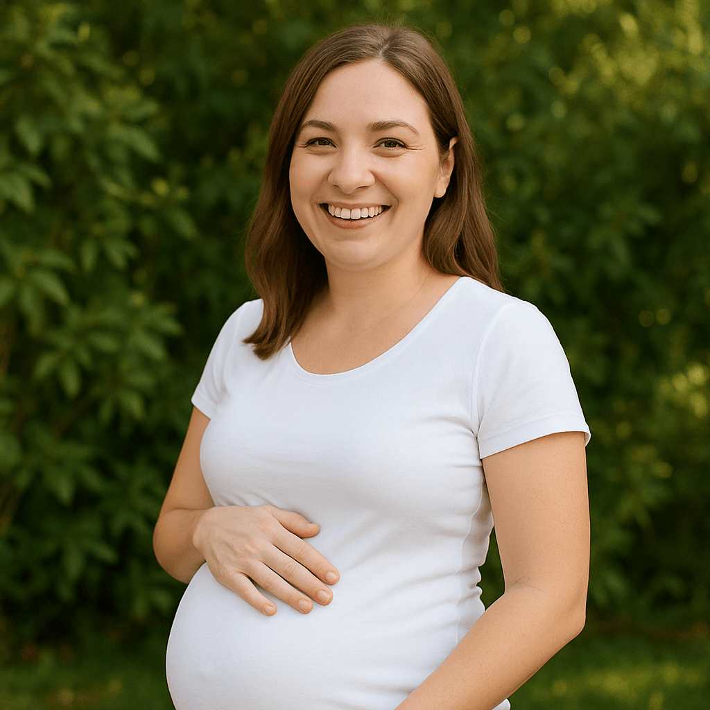 foto de rocio, mama primeriza.